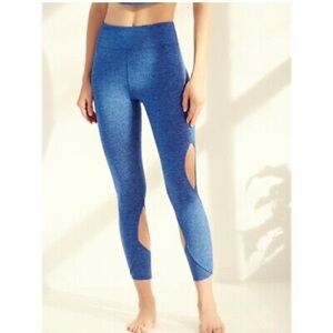 Free People Movement Heathered Blue Cut Out Leggings